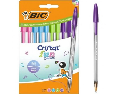 BOLIGRAFO TINTA BIC FUN SURTI 10U BOLIGRAFO TINTA BIC FUN SURTI 10U